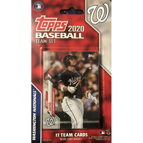 Washington Nationals 2020 Topps Factory Sealed Special Edition 17 Card Team Set with Juan Soto Max Scherzer and Stephen Strasburg Plus 